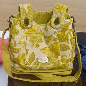Yellow Floral Baby Bag with Crossbody Strap